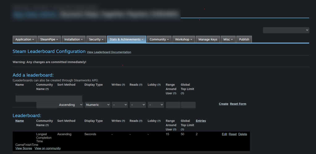 Steamworks Admin Panel